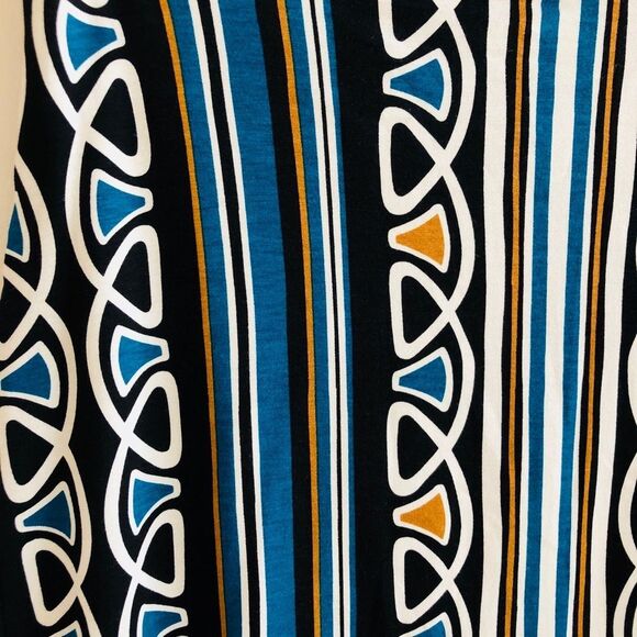 Ann Taylor Loft Black White Green Print Skirt Size 4 - Picture 2 of 8